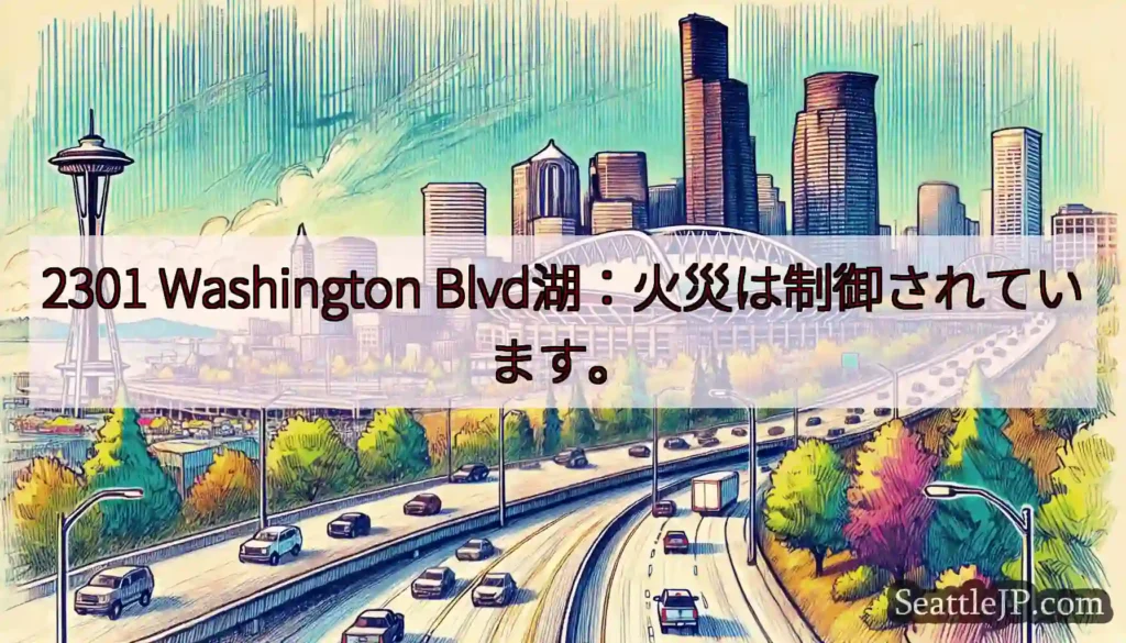 2301 Washington Blvd湖：火災は制御されています。