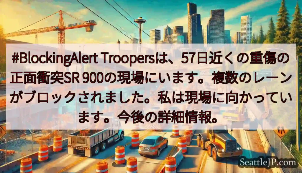 #BlockingAlert Troopersは、57日近くの重傷の正面衝突SR