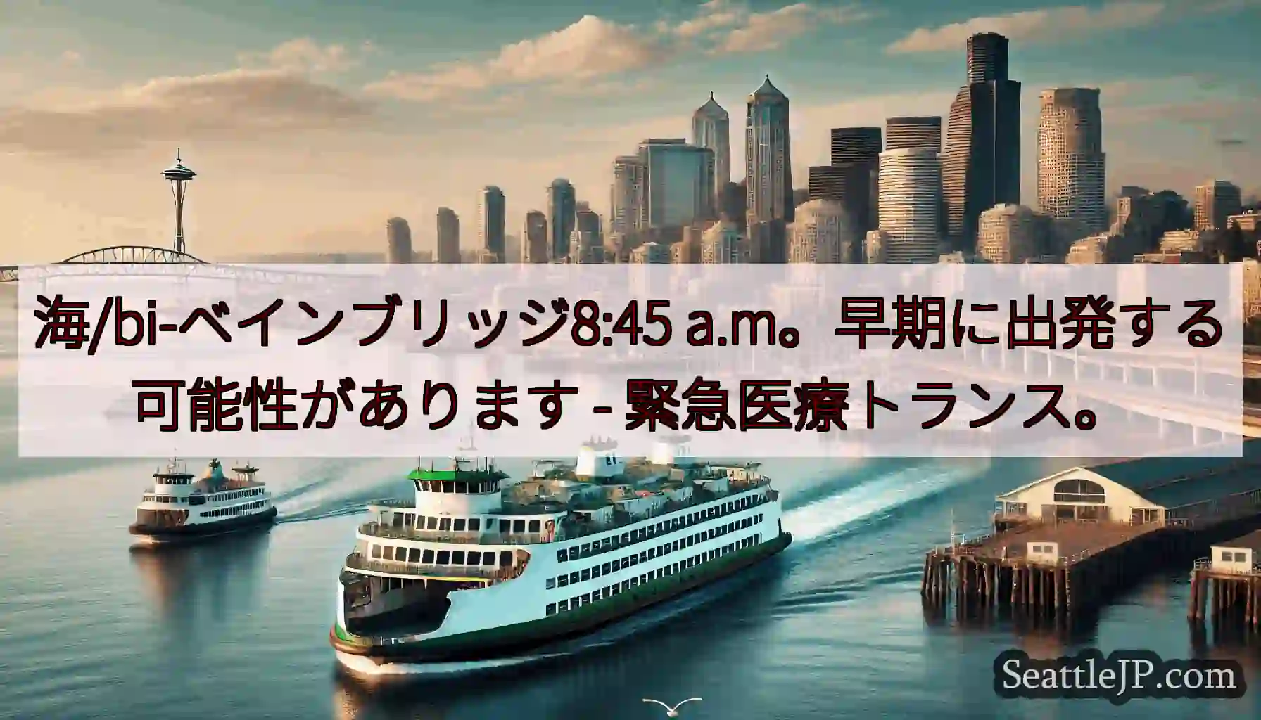 海/bi-ベインブリッジ8:45 a.m。早期に出発する可能性があります -