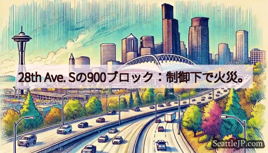 28th Ave. Sの900ブロック：制御下で火災。