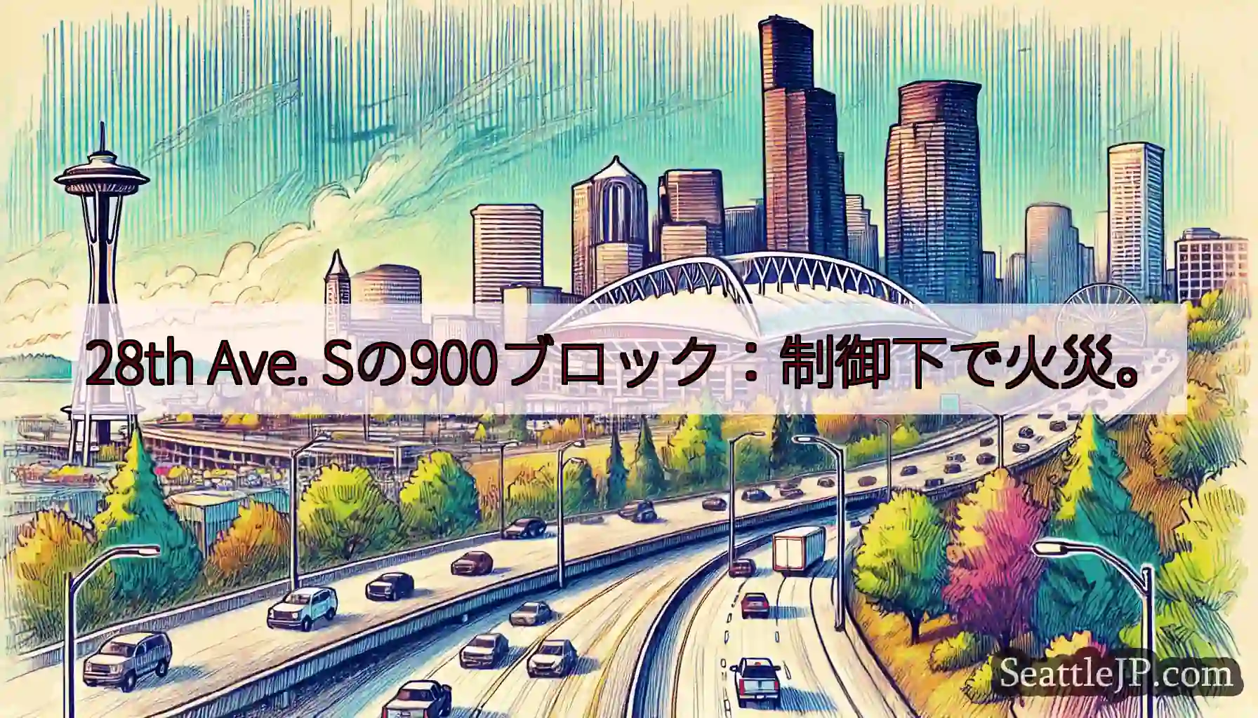 28th Ave. Sの900ブロック：制御下で火災。