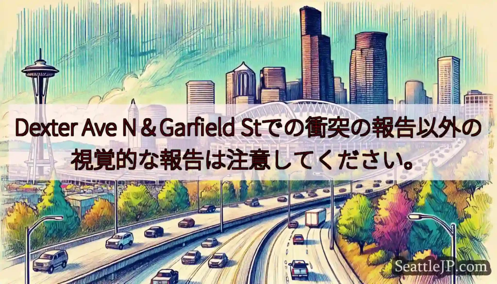 Dexter Ave N＆Garfield Stでの衝突の報告以外の視覚的な報告は注意してください。