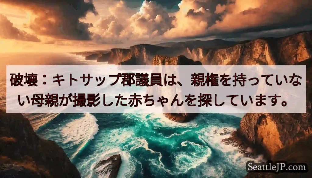 破壊：キトサップ郡議員は、親権を持っていない母親が撮影した赤ちゃんを探しています。