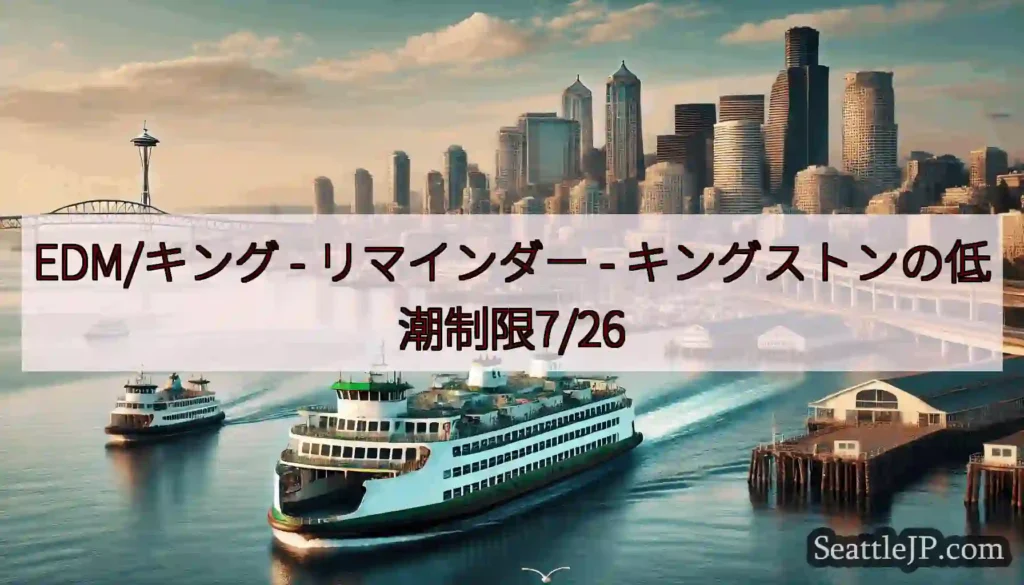 EDM/キング - リマインダー - キングストンの低潮制限7/26