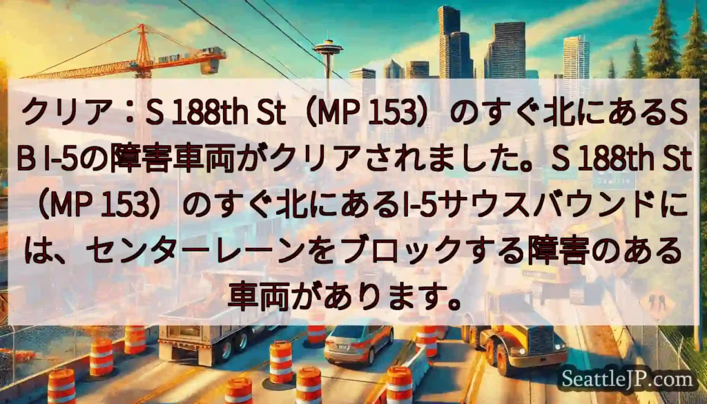 クリア：S 188th St（MP 153）のすぐ北にあるSB