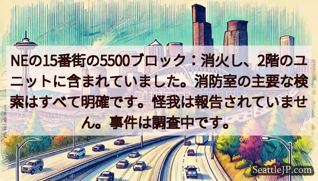NEの15番街の5500ブロック：消火し、2階のユニットに含まれていました。消防室の主要な検索はすべ