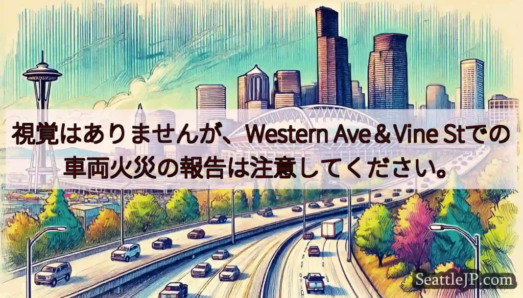 視覚はありませんが、Western Ave＆Vine Stでの車両火災の報告は注意してください。