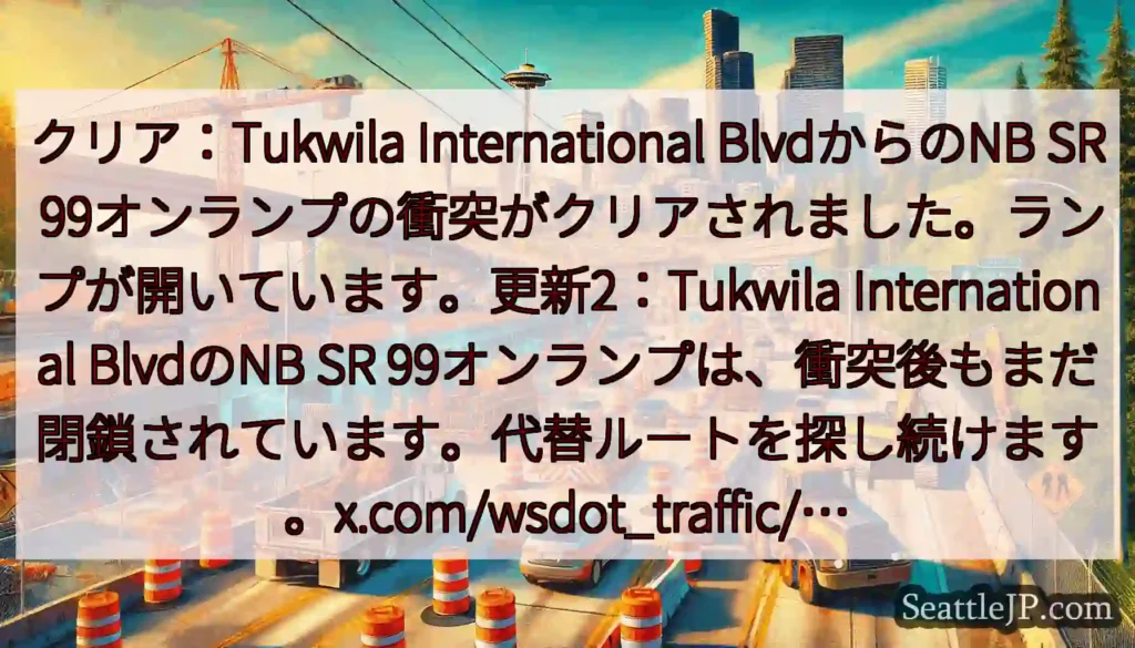 クリア：Tukwila International BlvdからのNB SR