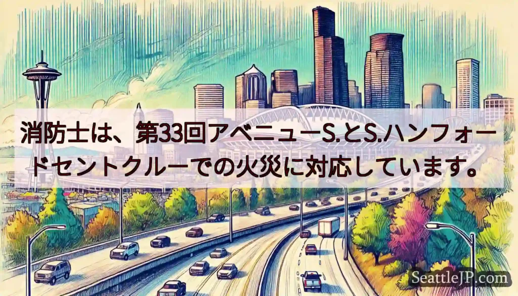 消防士は、第33回アベニューS.とS.ハンフォードセントクルーでの火災に対応しています。