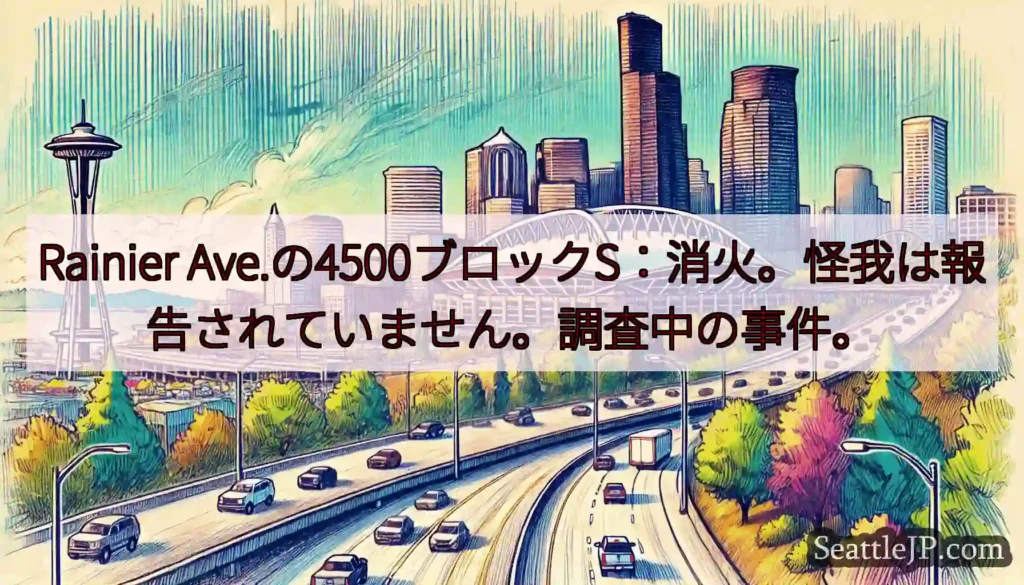 Rainier Ave.の4500ブロックS：消火。怪我は報告されていません。調査中の事件。
