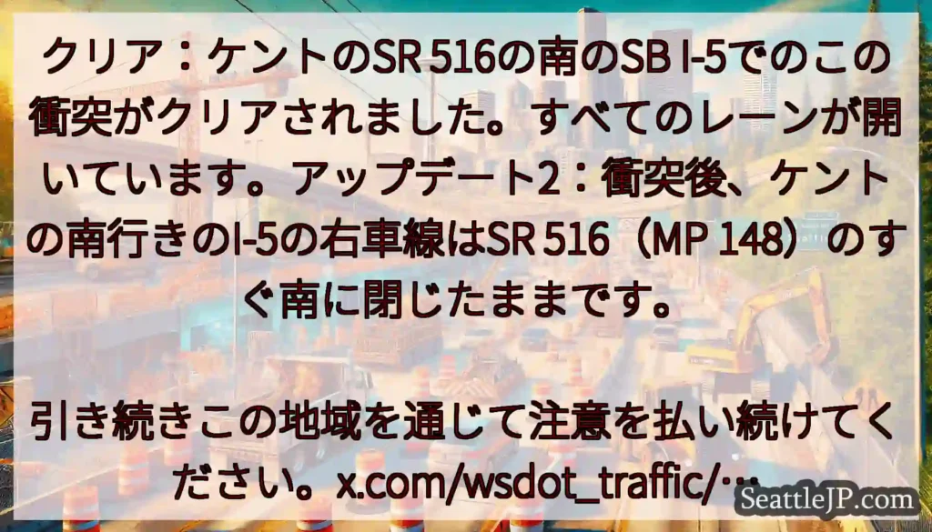 クリア：ケントのSR 516の南のSB