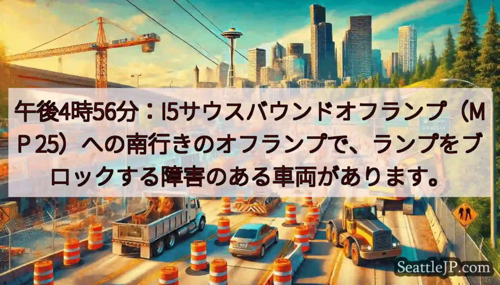 午後4時56分：I5サウスバウンドオフランプ（MP