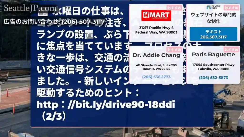 水曜日の仕事は、舗装、刻印されたコンクリートの注ぎ、ADA準拠の縁石ランプの設置、ぶら下がっている標