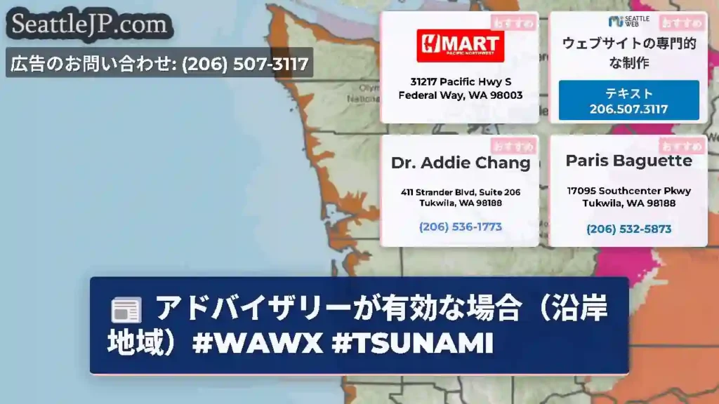 アドバイザリーが有効な場合（沿岸地域）#WAWX #TSUNAMI