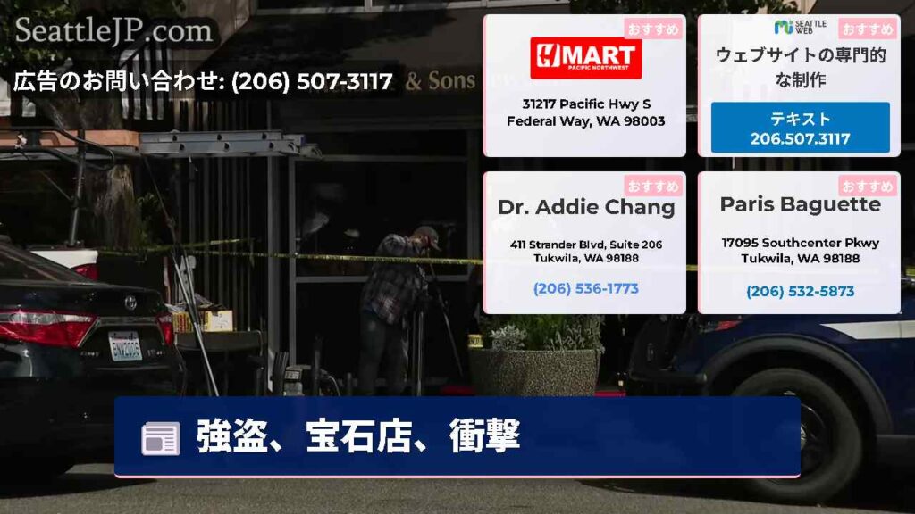 強盗、宝石店、衝撃