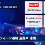 ティーン追跡 盗難車 逮捕