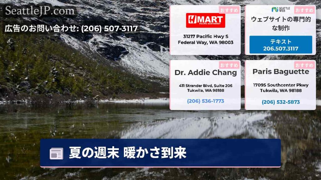 夏の週末 暖かさ到来