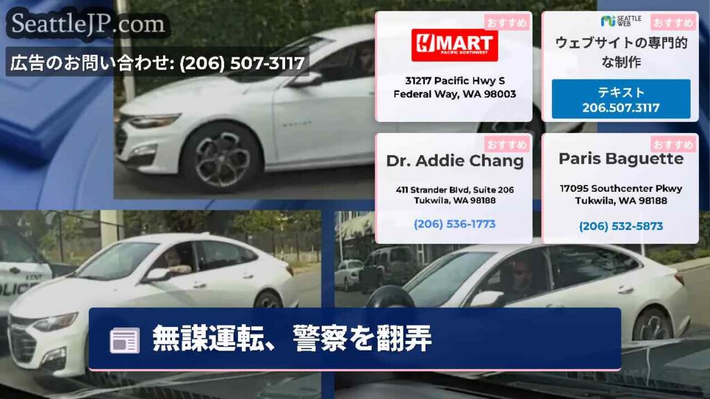 無謀運転、警察を翻弄