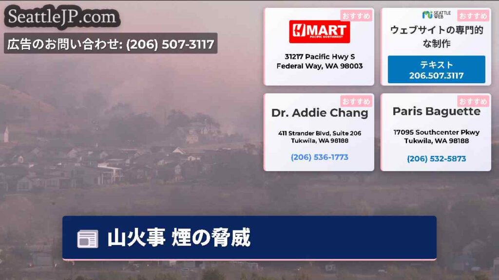 山火事 煙の脅威