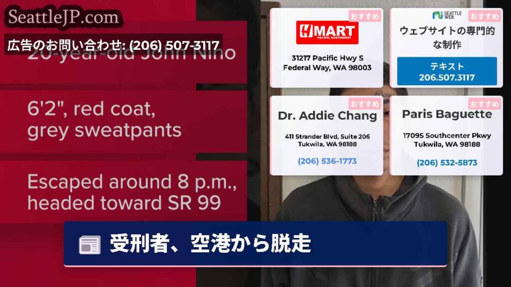 受刑者、空港から脱走