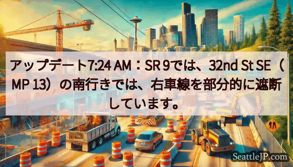 アップデート7:24 AM：SR 9では、32nd St SE（MP