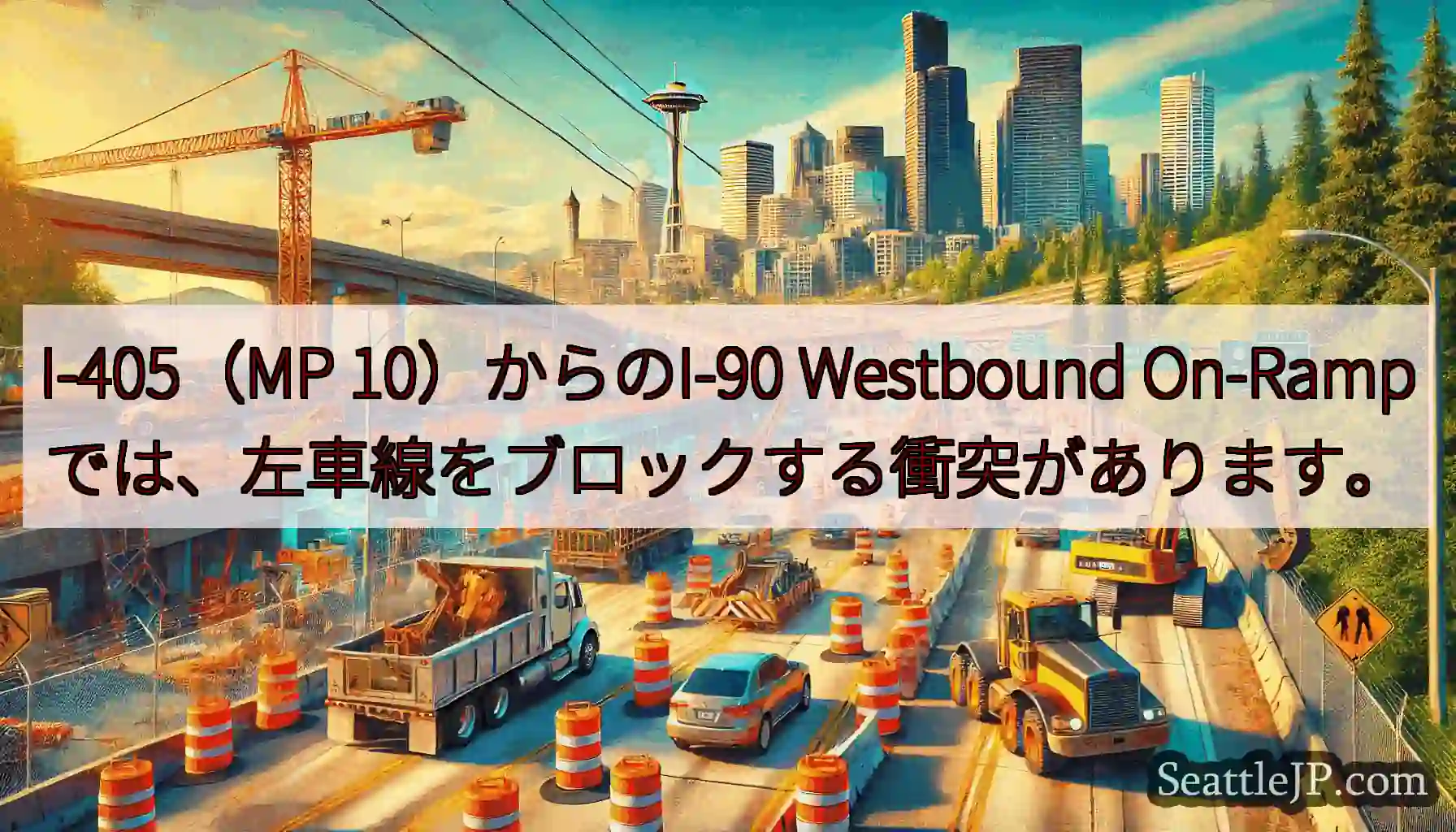 I-405（MP 10）からのI-90 Westbound