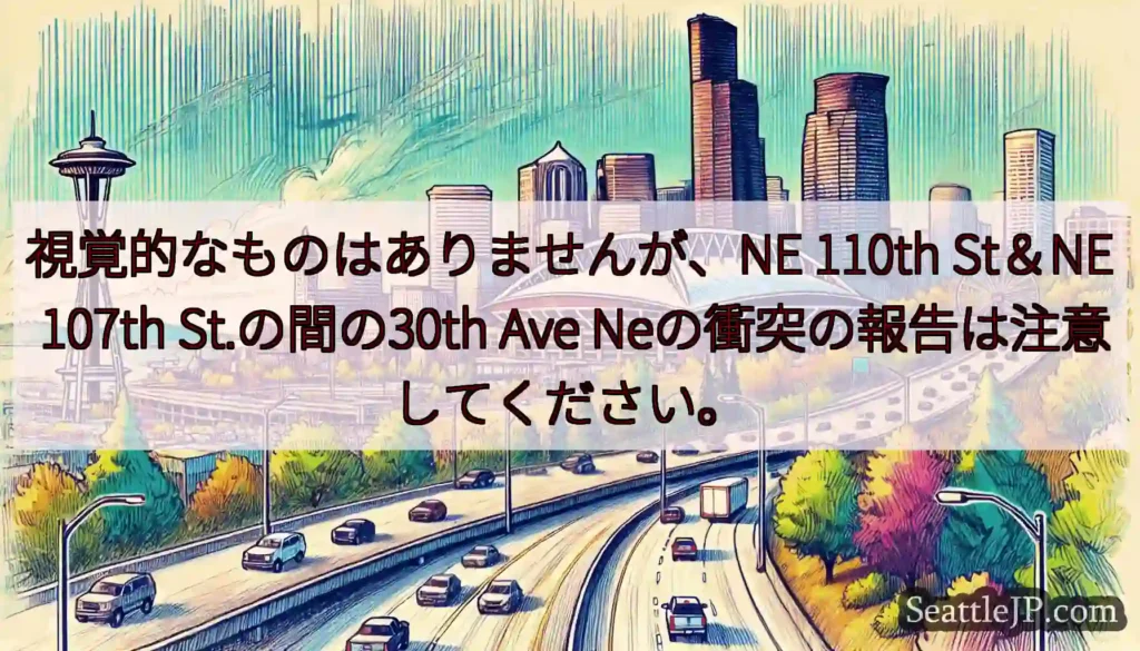 視覚的なものはありませんが、NE 110th St＆NE 107th St.の間の30th Ave