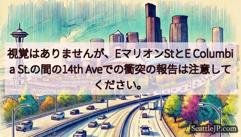 視覚はありませんが、EマリオンStとE Columbia St.の間の14th