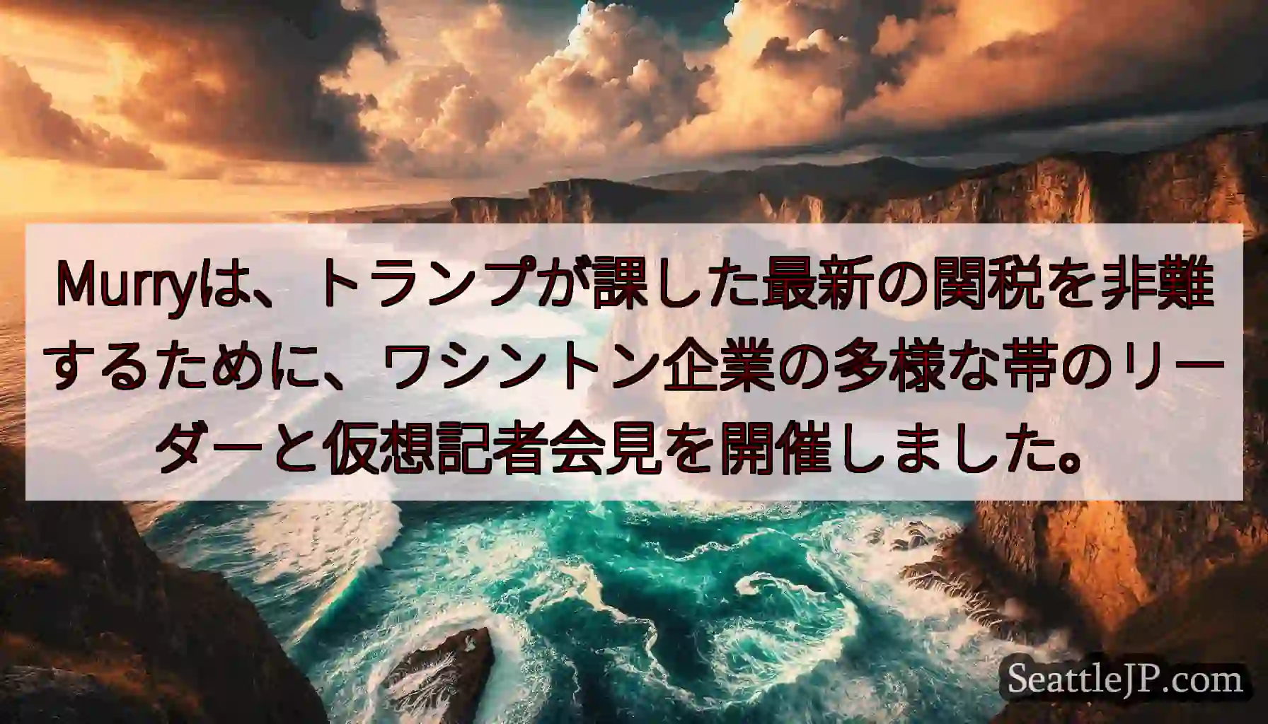 Murryは、トランプが課した最新の関税を非難するために、ワシントン企業の多様な帯のリーダーと仮想記