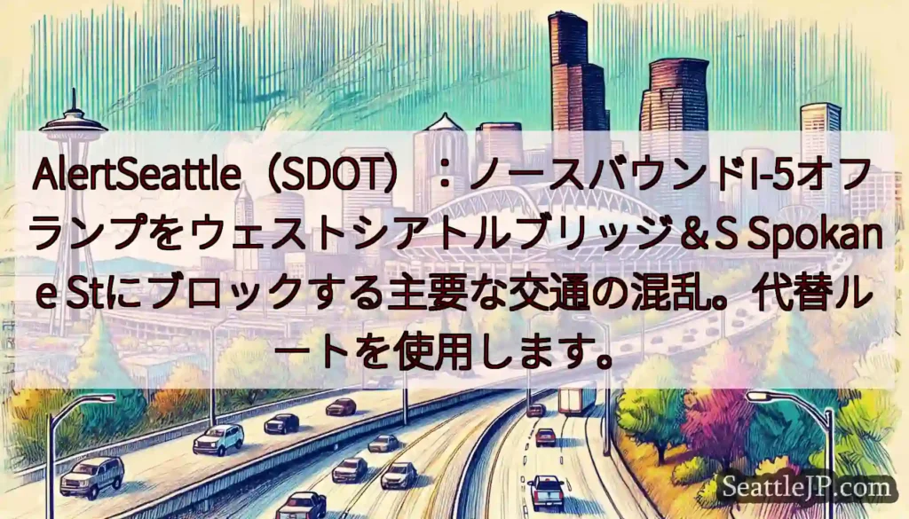 AlertSeattle（SDOT）：ノースバウンドI-5オフランプをウェストシアトルブリッジ＆S