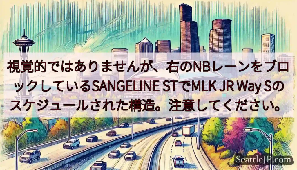 視覚的ではありませんが、右のNBレーンをブロックしているSANGELINE STでMLK JR