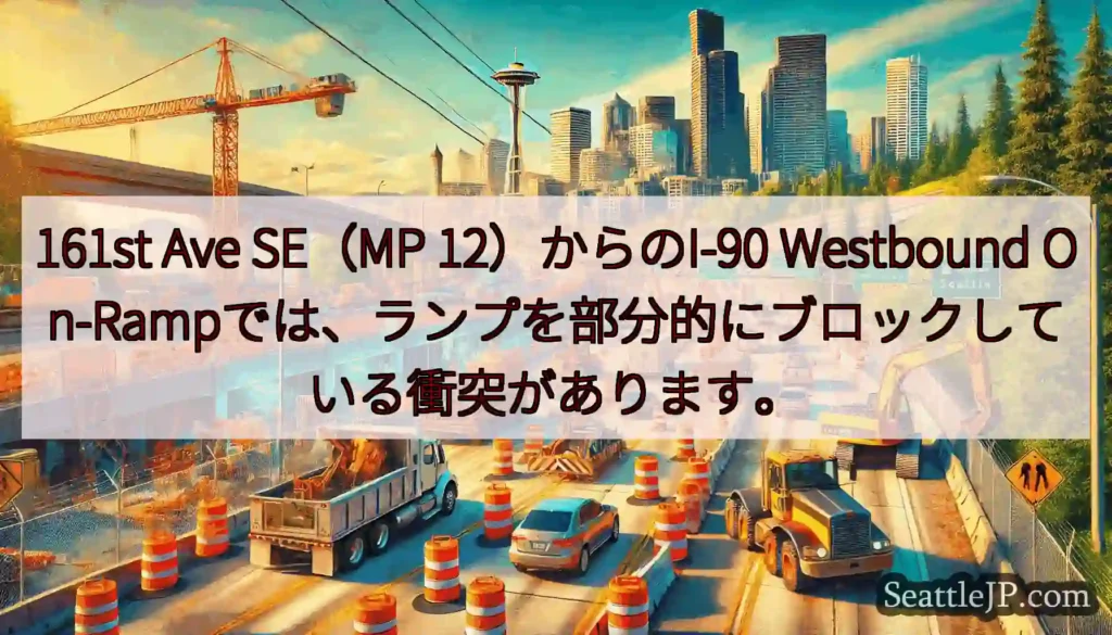 161st Ave SE（MP 12）からのI-90 Westbound