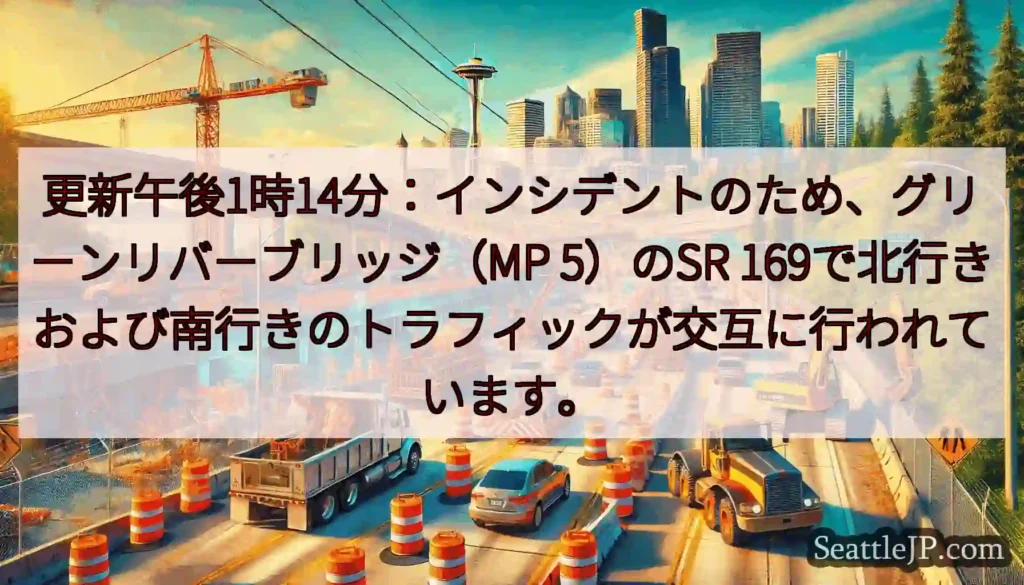 更新午後1時14分：インシデントのため、グリーンリバーブリッジ（MP 5）のSR