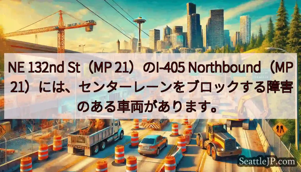 NE 132nd St（MP 21）のI-405 Northbound（MP