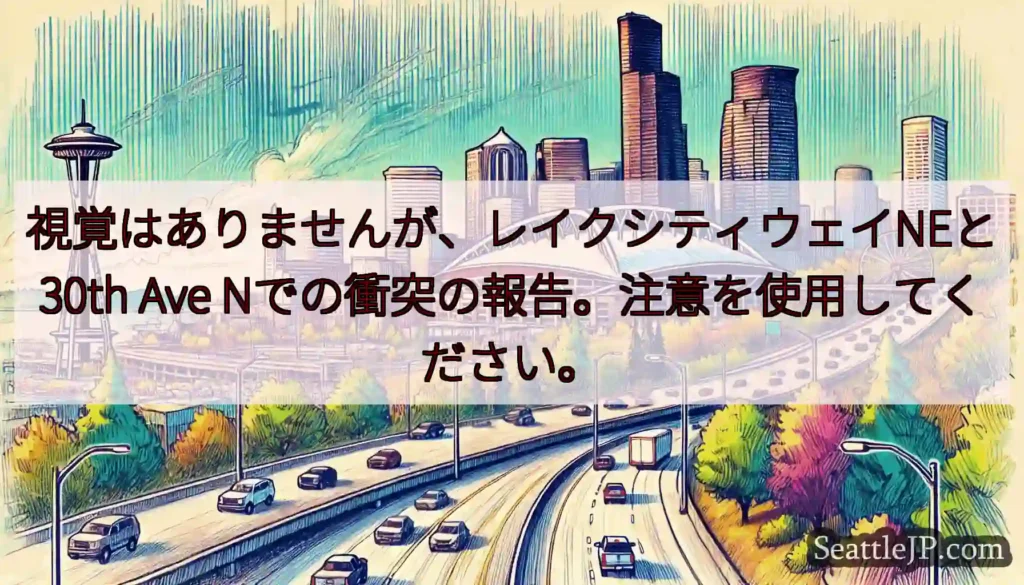 視覚はありませんが、レイクシティウェイNEと30th Ave