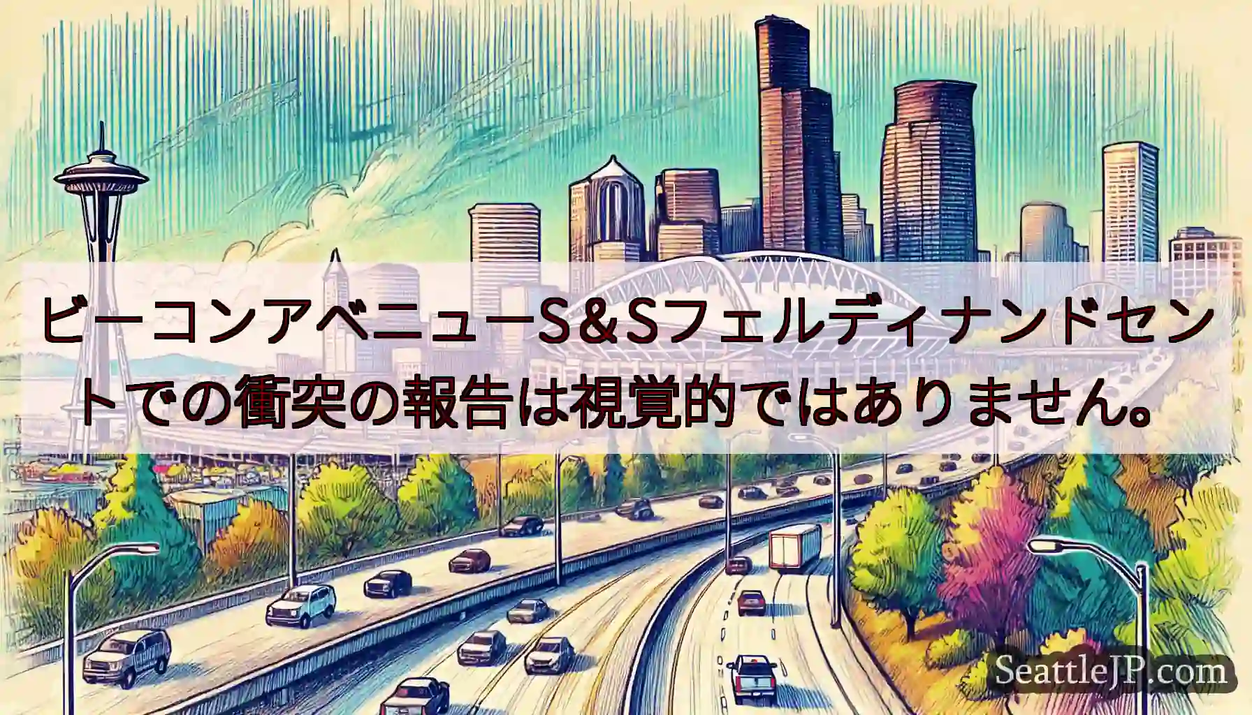 ビーコンアベニューS＆Sフェルディナンドセントでの衝突の報告は視覚的ではありません。