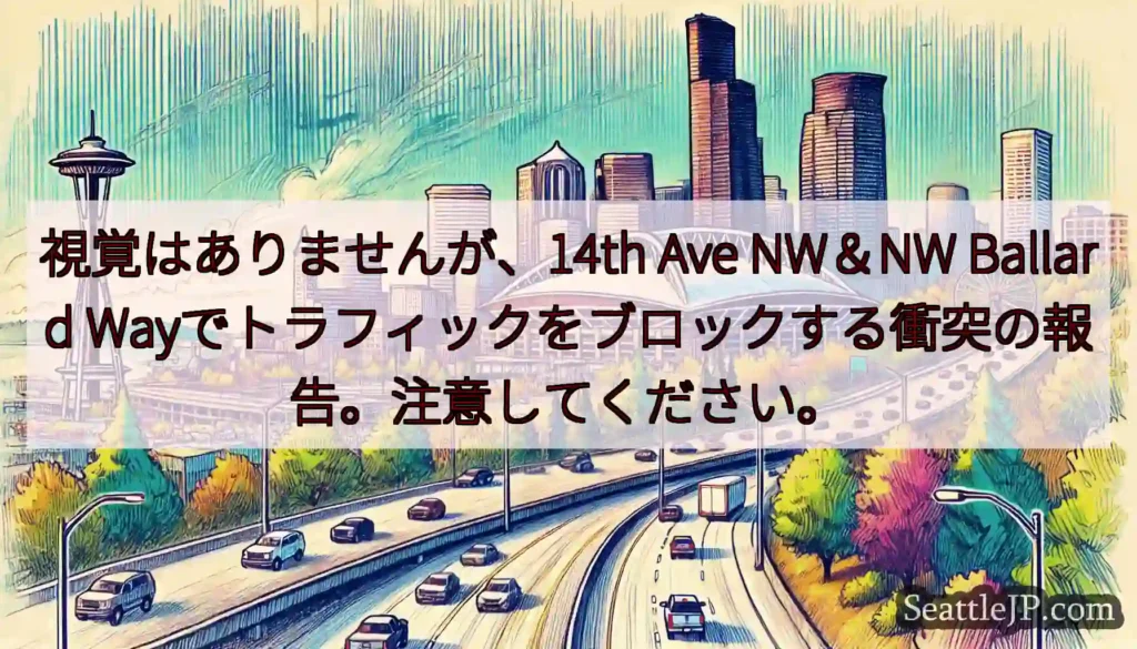 視覚はありませんが、14th Ave NW＆NW Ballard