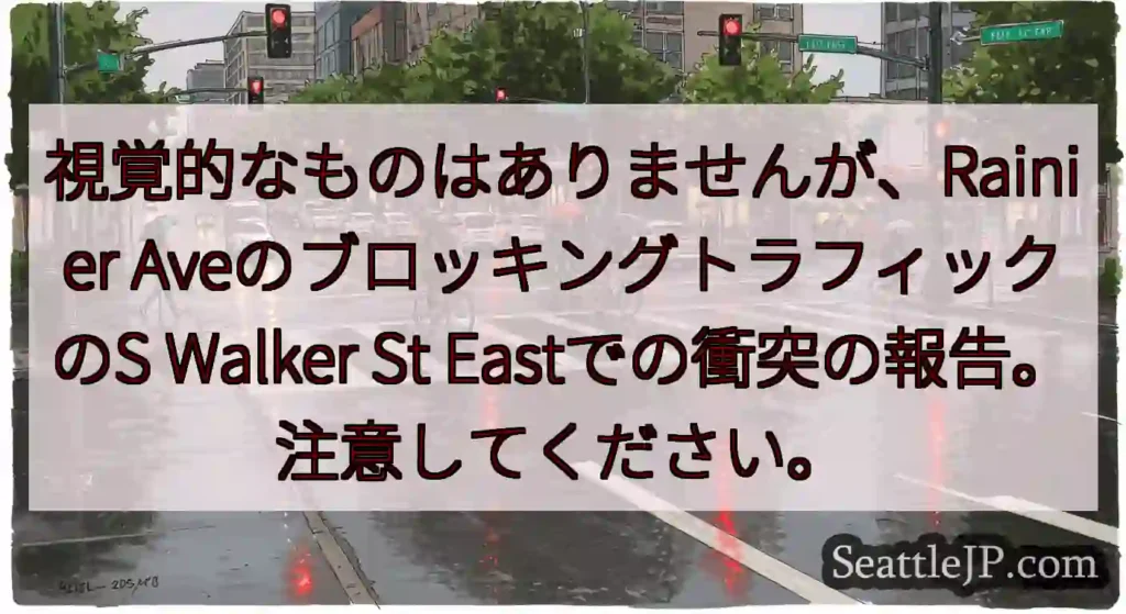 視覚的なものはありませんが、Rainier AveのブロッキングトラフィックのS Walker
