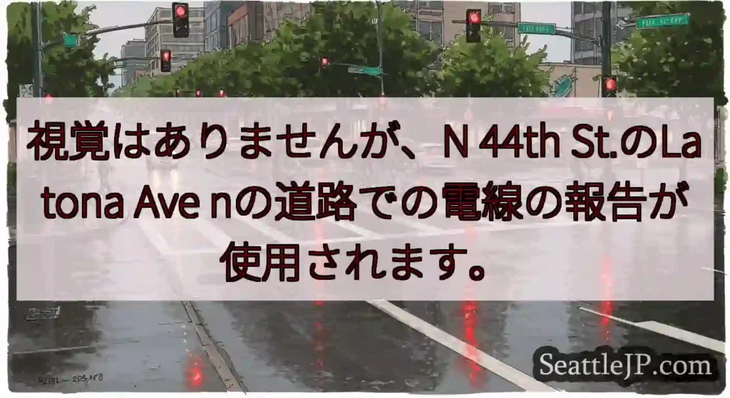 視覚はありませんが、N 44th St.のLatona Ave