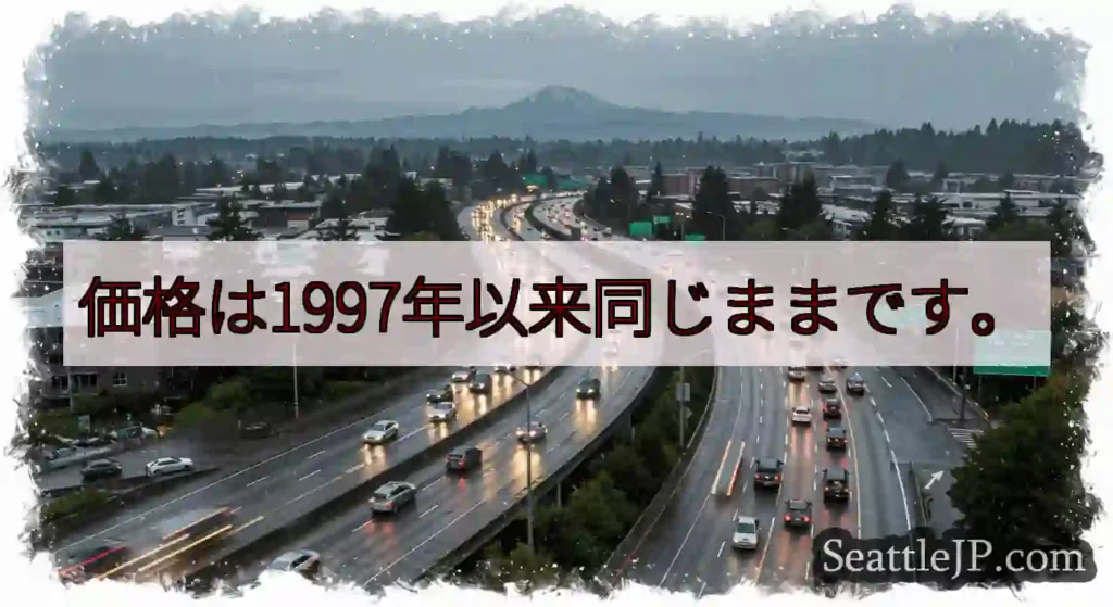 価格は1997年以来同じままです。