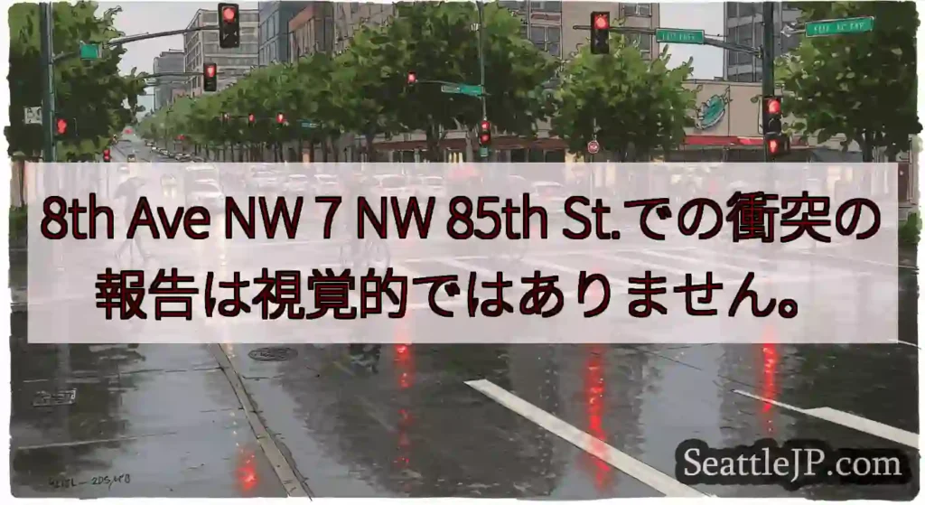 8th Ave NW 7 NW 85th St.での衝突の報告は視覚的ではありません。