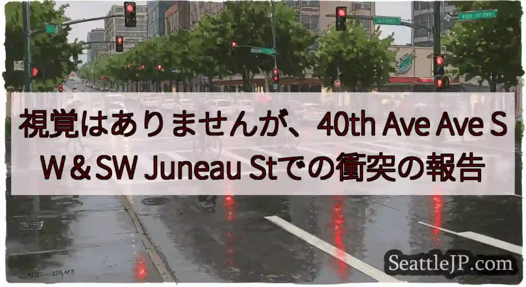 視覚はありませんが、40th Ave Ave SW＆SW Juneau Stでの衝突の報告