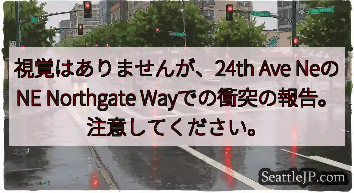 視覚はありませんが、24th Ave NeのNE Northgate