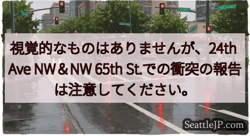 視覚的なものはありませんが、24th Ave NW＆NW 65th