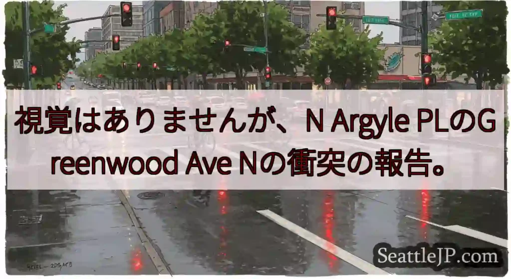 視覚はありませんが、N Argyle PLのGreenwood Ave Nの衝突の報告。