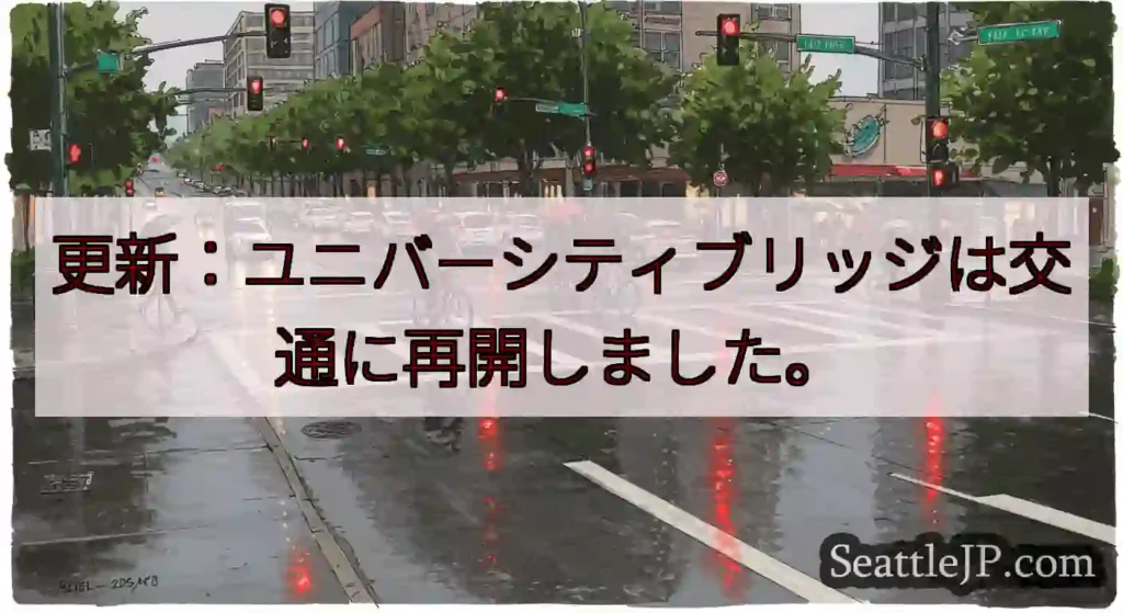更新：ユニバーシティブリッジは交通に再開しました。