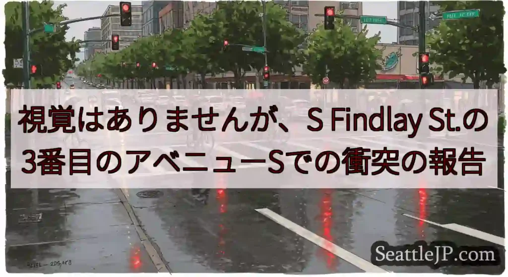 視覚はありませんが、S Findlay St.の3番目のアベニューSでの衝突の報告