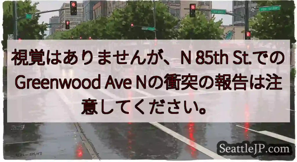視覚はありませんが、N 85th St.でのGreenwood Ave