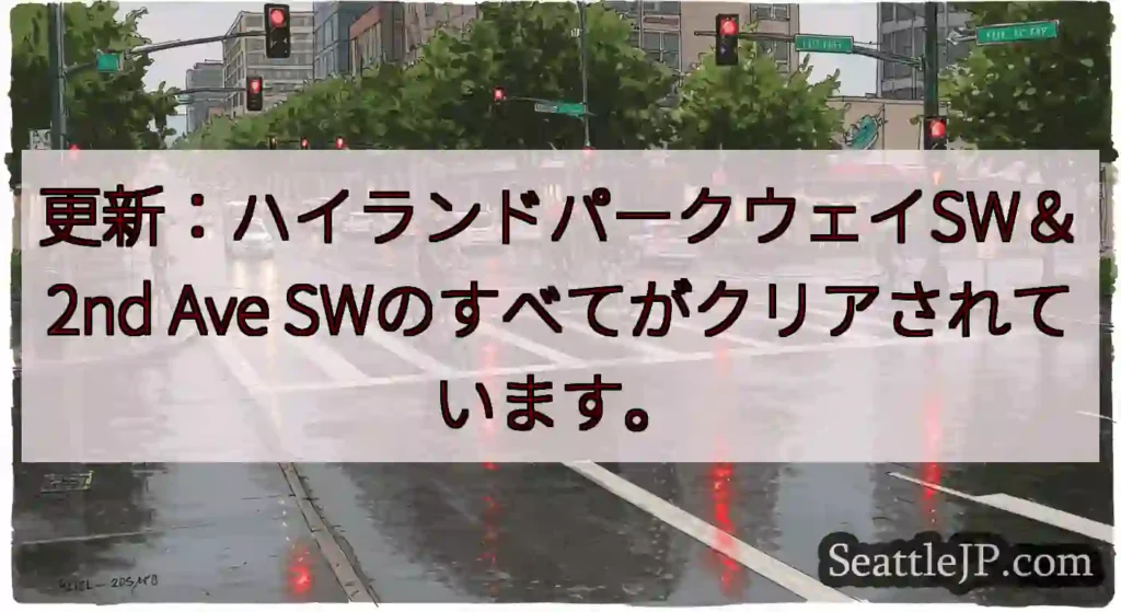更新：ハイランドパークウェイSW＆2nd Ave SWのすべてがクリアされています。