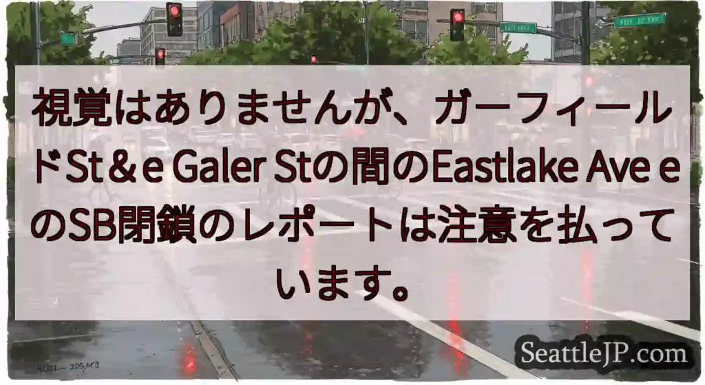 視覚はありませんが、ガーフィールドSt＆e Galer Stの間のEastlake Ave